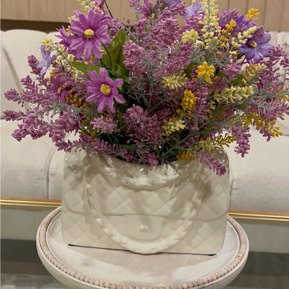 Floral Arrangement in White Vase